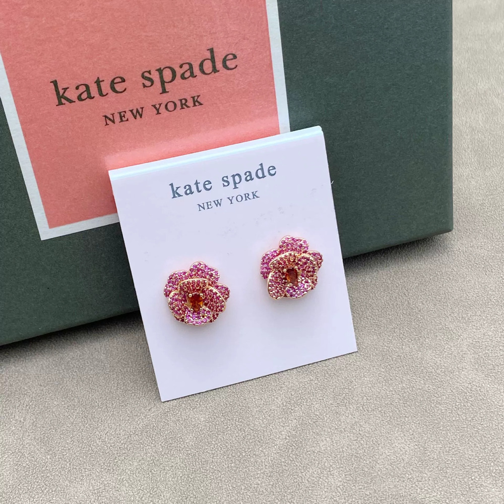 kate spade Camellia Micro Pave Zircon Stud Earrings Trendy